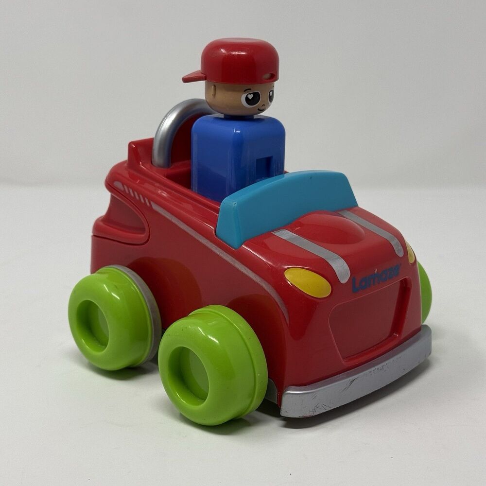 Tomy Push 'N Go Car With Figure 2010 Pre School Toy Racing Red Green